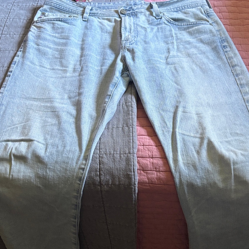 AG Adriano Goldschmied Light Wash Straight Jeans